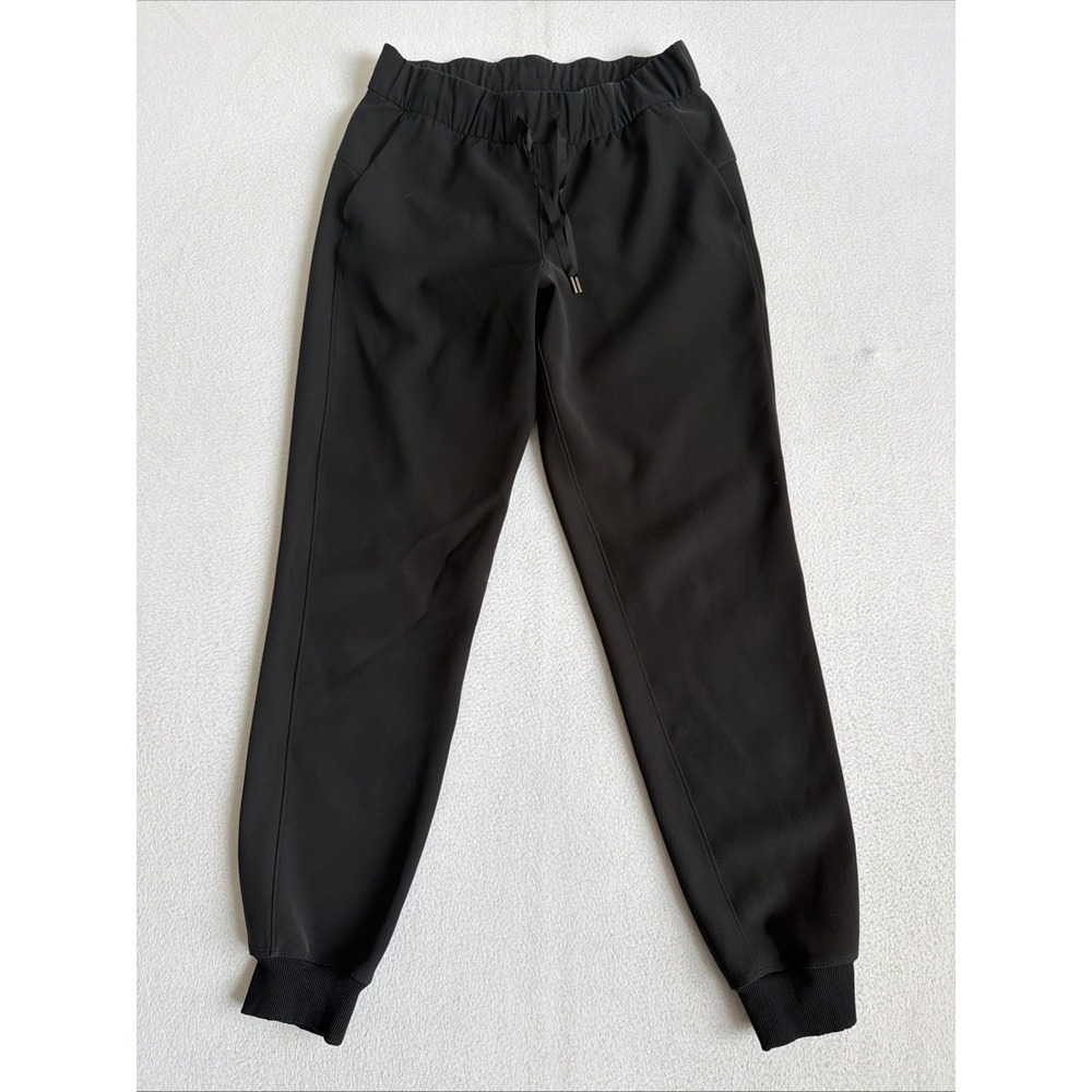Lululemon On The Fly Jogger Pants Womens 4 Black High Rise Activewear Tapered